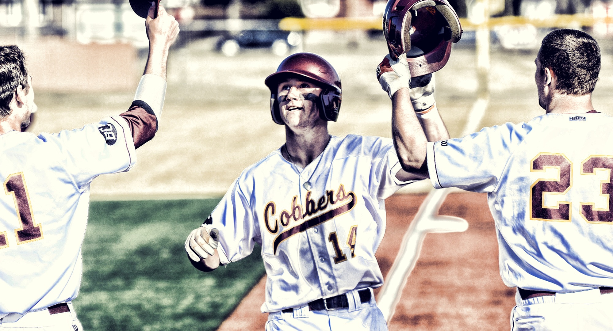 Junior Chad Johnson, who led the Cobbers in home runs last year, is one of the team's top returners in 2017.