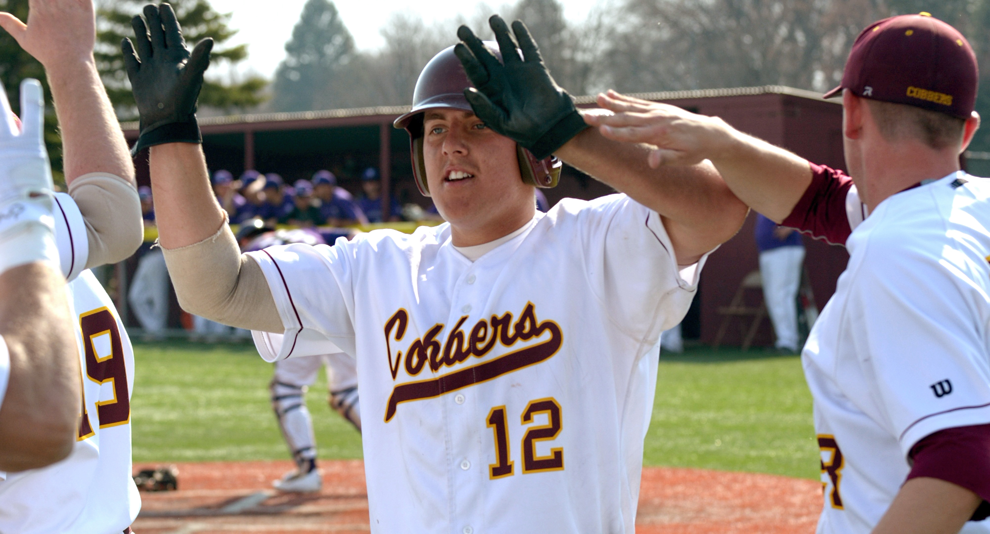 Junior Nate Leintz had a walkoff grand slam in the first game and then the game-tying single in the bottom of the ninth in the second game in the Cobbers' sweep over Augsburg. Both hits came with two outs and two strikes.