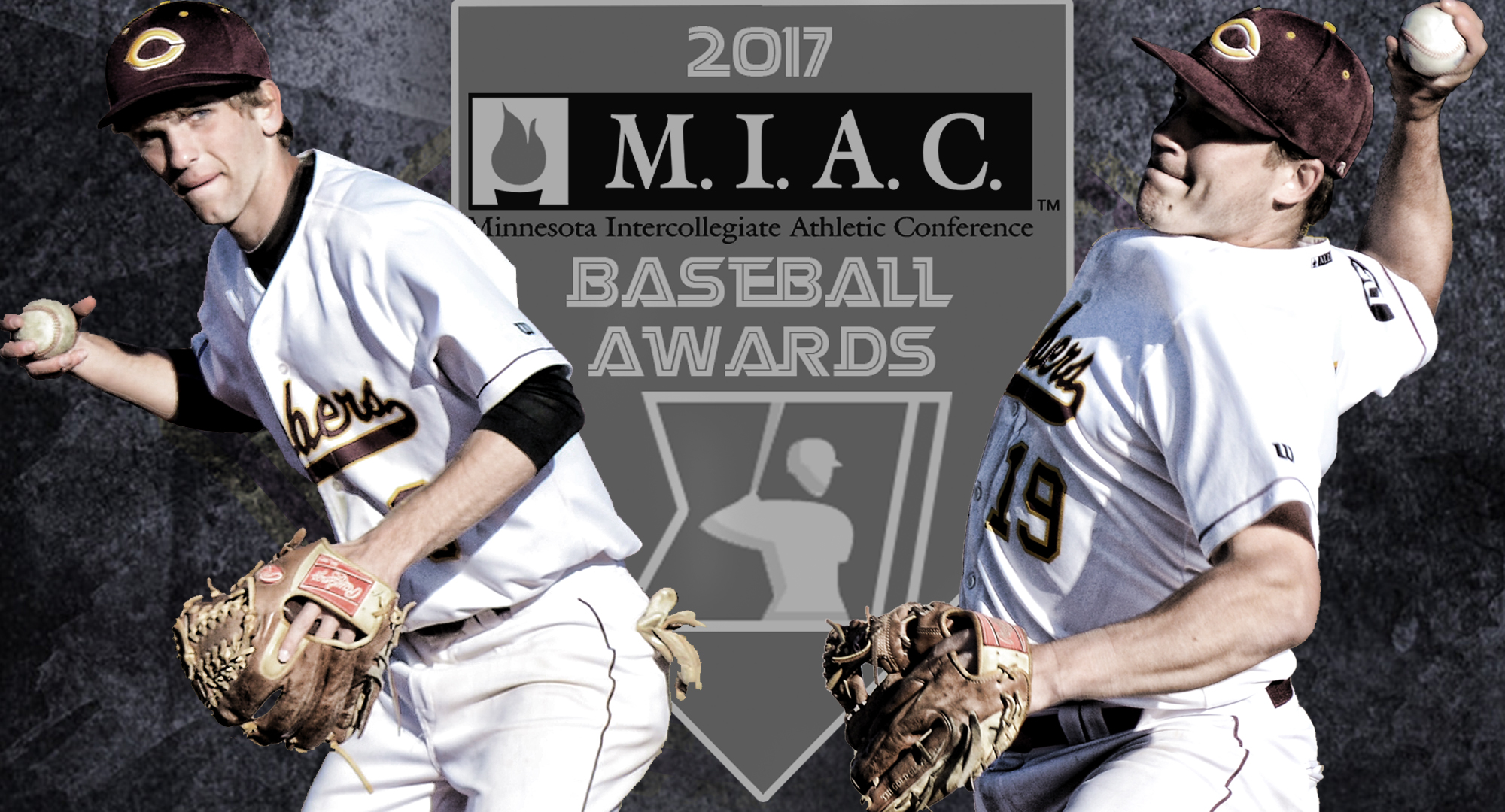 Shortstop Nate Hoeft (L) and third baseman Cody Rahman were named to the MIAC All-Conference Team.