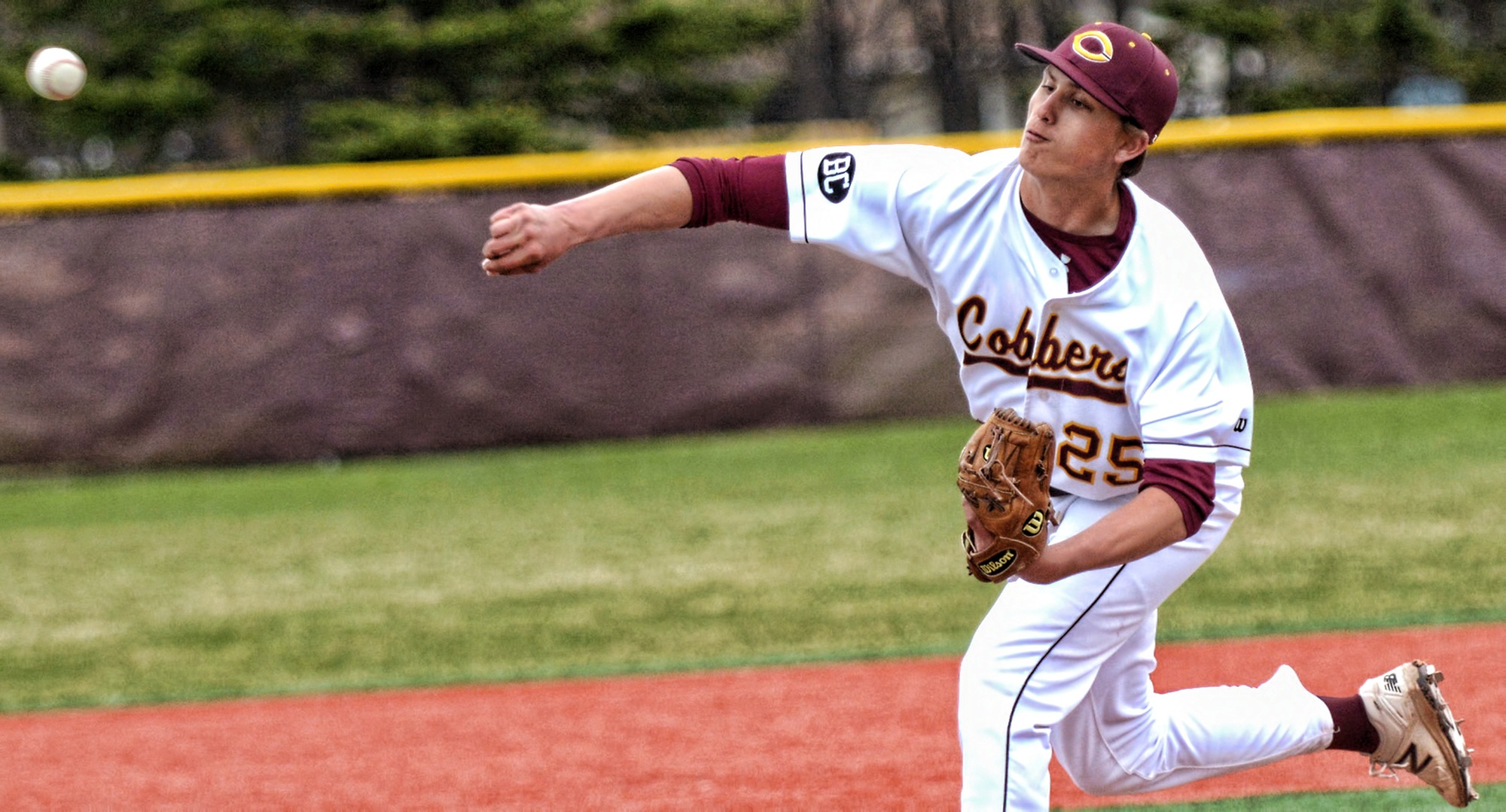 Sophomore Alex Erickson was one of four Cobber pitcher who limited Dominican to only two earned runs and five hits in their game against Dominican.