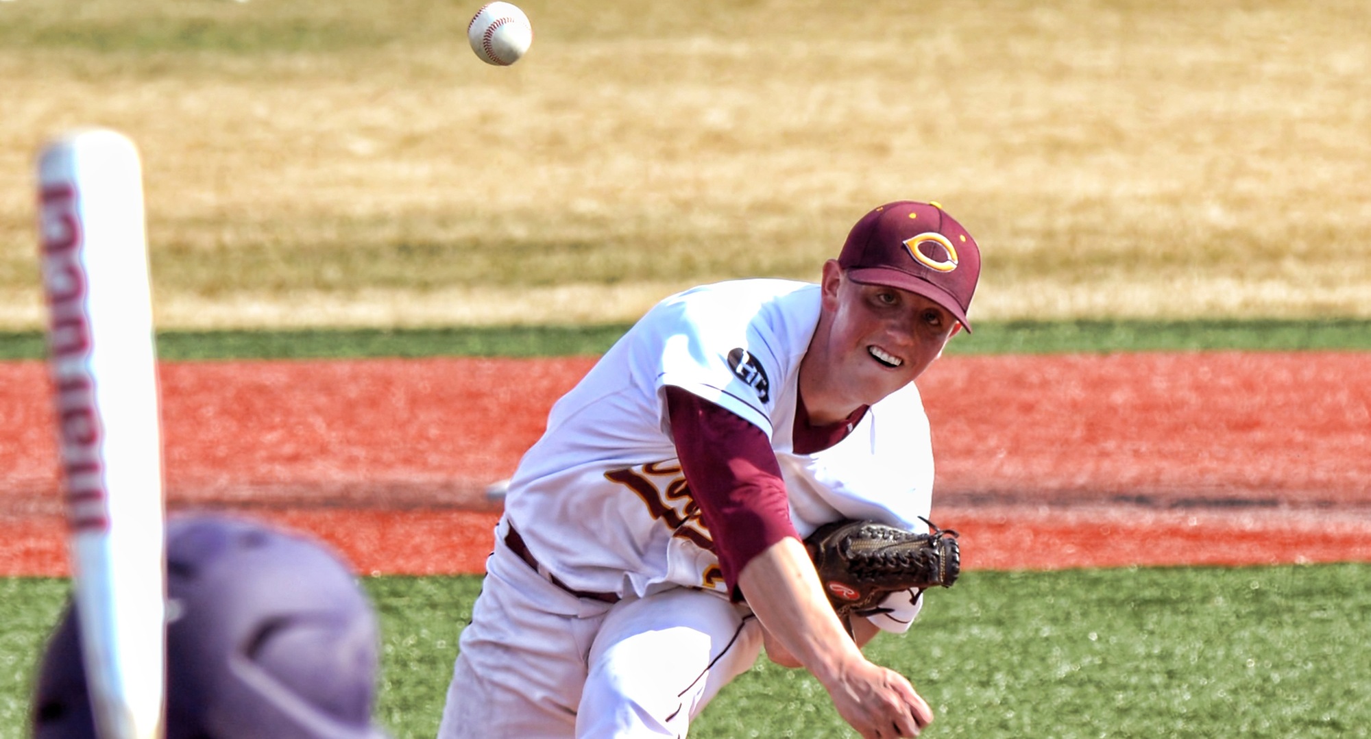 Senior Cole Christensen earned his second straight complete-game win over Hamline as he helped the Cobbers beat the Pipers 6-3 in Game 1.