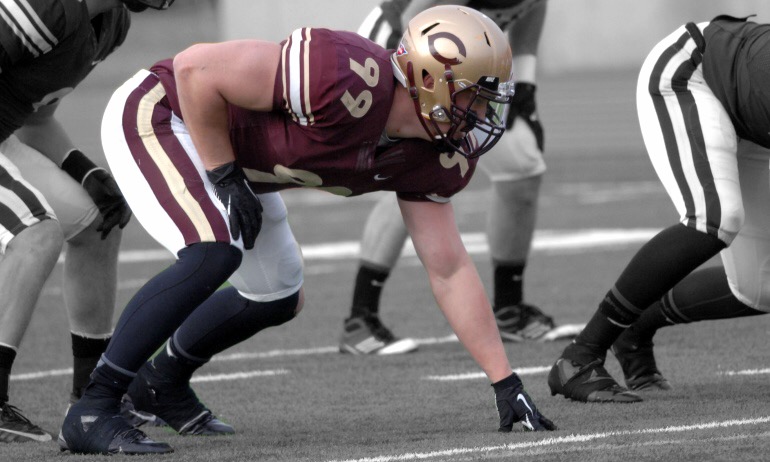 Senior defensive end Nate Adams earned D3football.com honors for the second straight season.