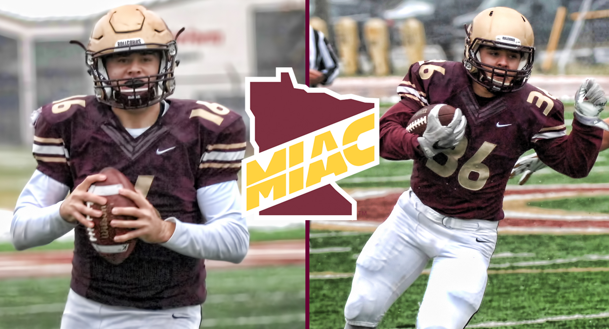 Blake Kragnes (L) and Rylie Sheridan were named MIAC Offensive and Special Teams Players of the Week.
