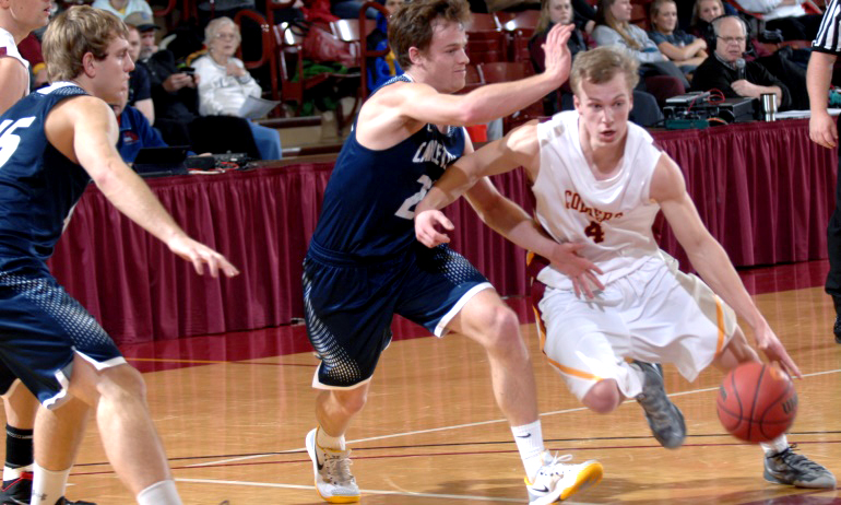 Junior Tom Fraase had a team-high 12 points and a game-high seven rebounds in the Cobbers' loss at Carleton.