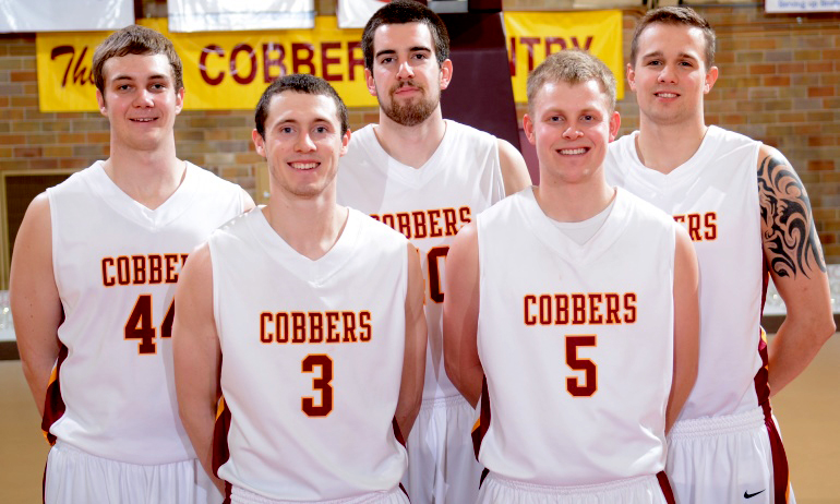 The five seniors helped Concordia hang on for an 82-80 win over Augsburg in the final game of the regular season.