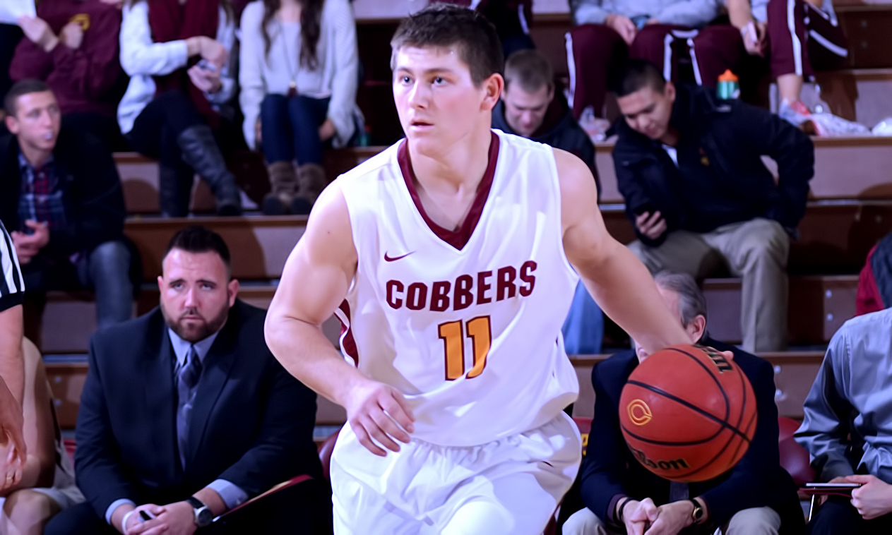 Junior point guard Dylan Alderman had a career-high 10 assists in the Cobbers' win at Crown. It was the first time since 2002 that a Cobber player has had more than nine assists in a game.