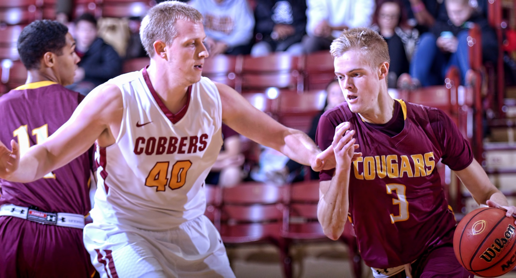 Concordia senior Austin Heins had career-high totals in points in rebounds as he helped the Cobbers' earn an 80-71 win over Minn.-Morris in the season opener.
