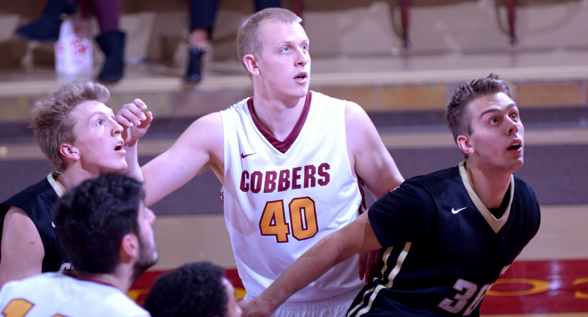 Senior Austin Heins scored a career-high 21 points in the Cobbers' game at St. Thomas.
