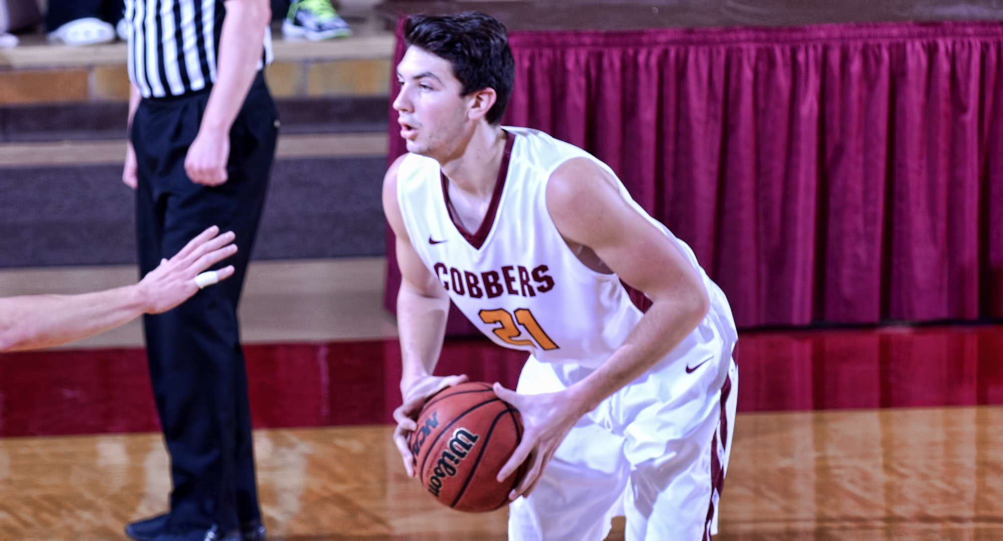 Sophomore Jacob Pazdernik scored a career-high 20 points in the Cobbers' non-conference game Valley City State.