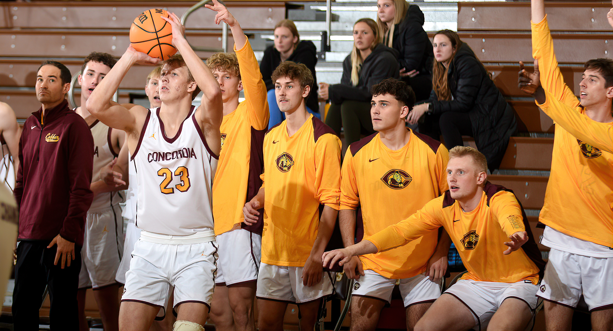 Dylan Inniger grabbed a game-high eight rebounds and had 11 points in the Cobbers' win at Martin Luther. CC had 12 players score in the game.