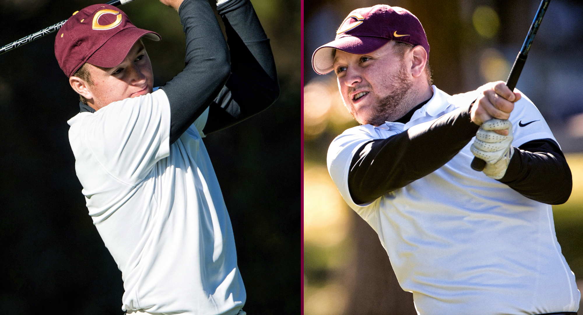 Blake Kahlbaugh (L) and Nathaniel Kahlbaugh both shot a two-day total 154 to lead the Cobbers at the St. John's Fall Invite.