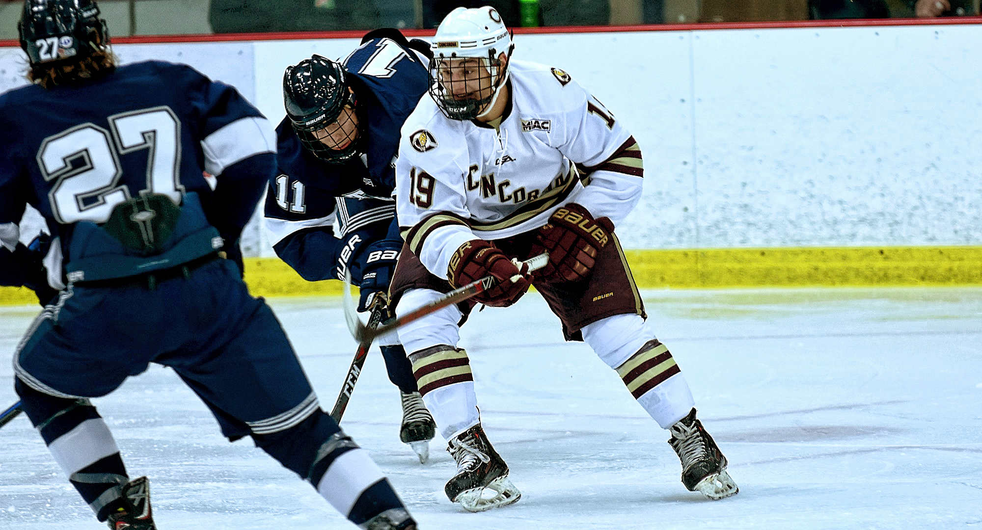 Tyler Bossert had two assists in the Cobbers' loss at St. Mary's and now has 31 points on the season. He leads DIII in assists and is second in points.
