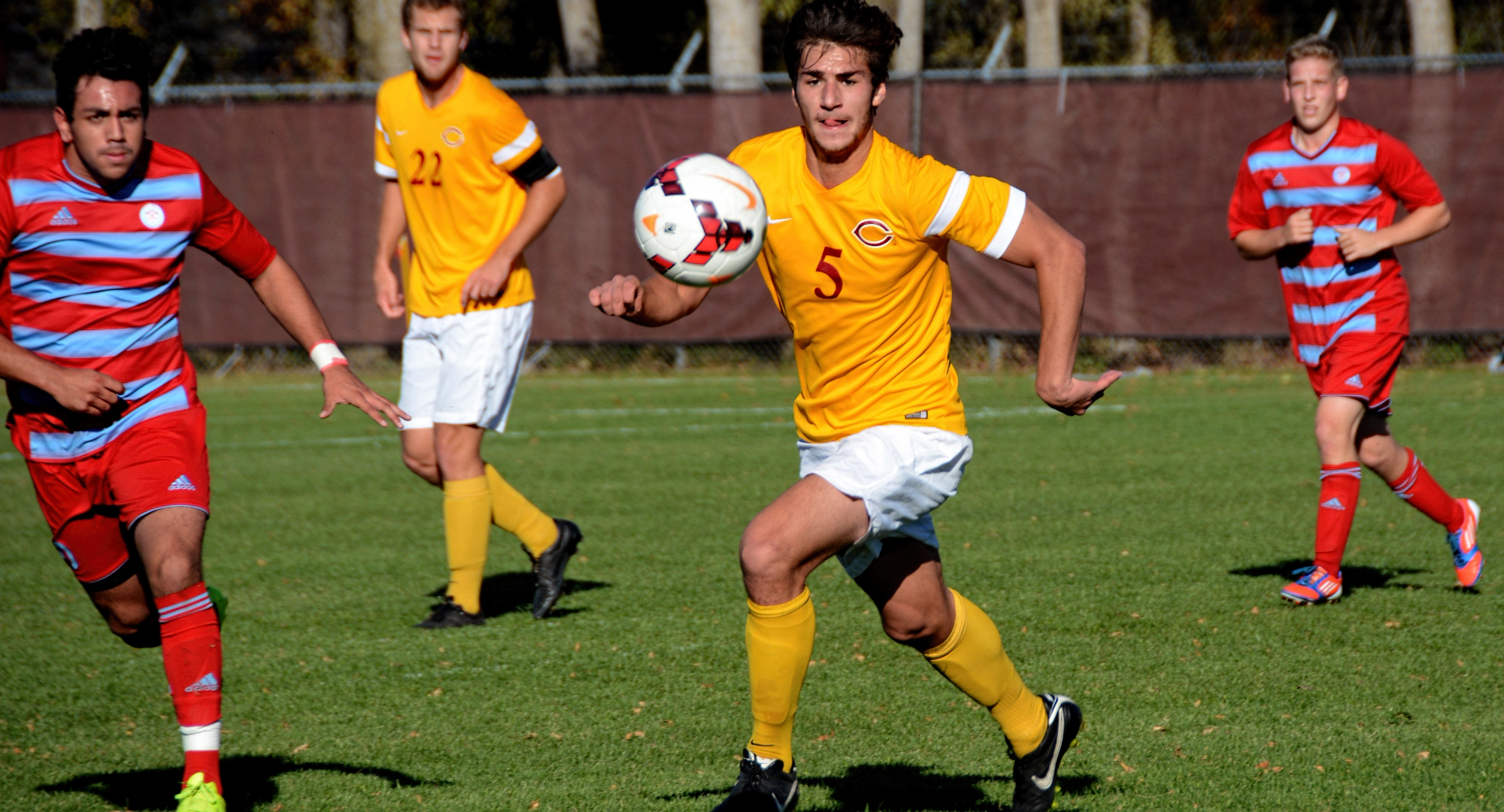Senior Matthew Fulks had two shots in the Cobbers' game at St. John's.