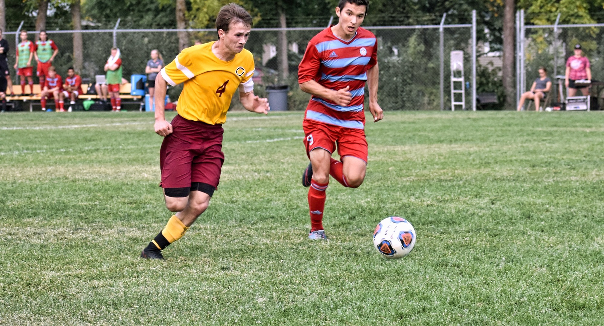 Senior Jacob Schmidt scored the lone Cobber goal in CC's 3-1 loss at unbeaten Simpson. (Photo courtesy of Maddy Reed)