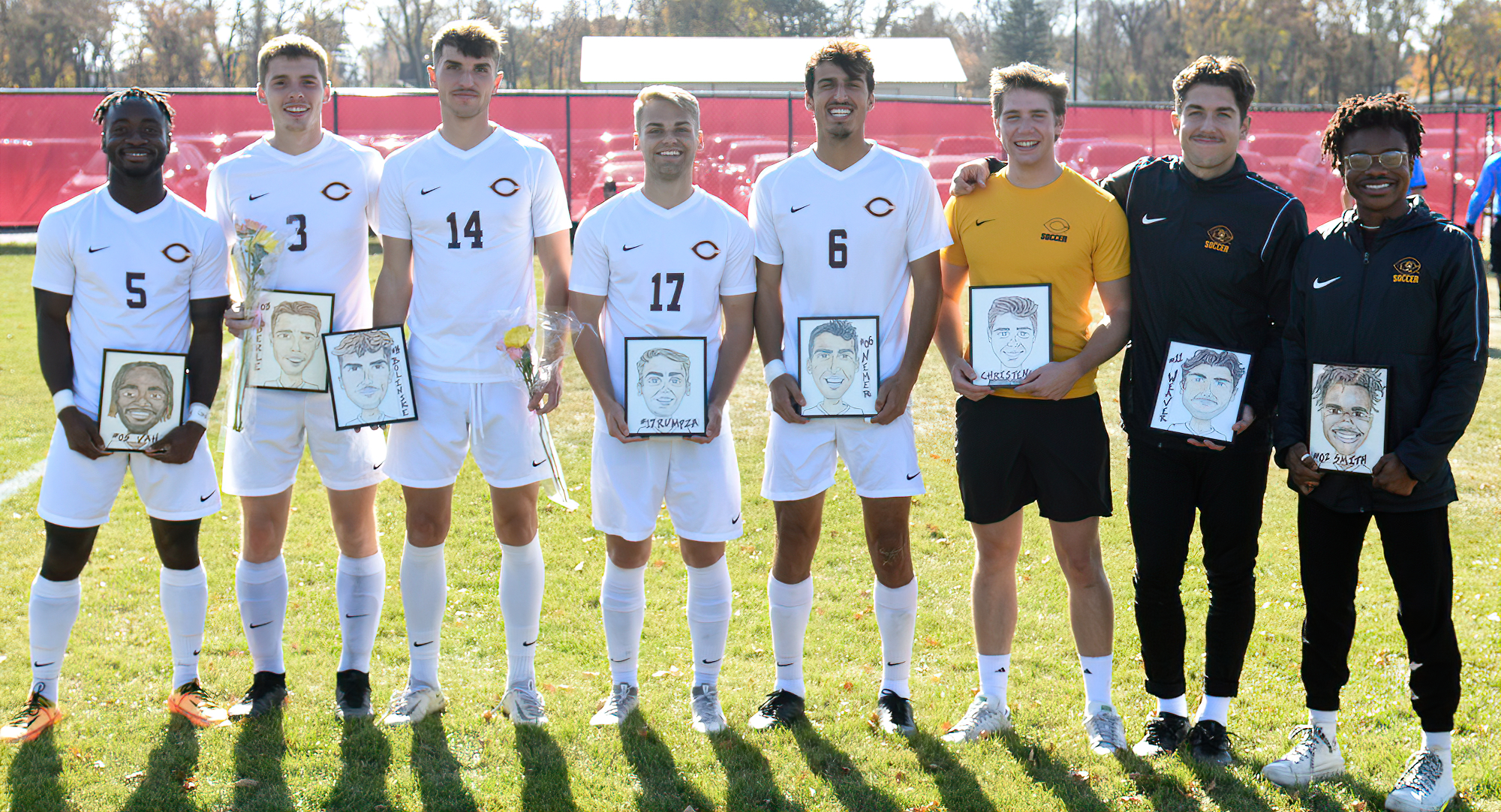 The Cobbers honored the eight seniors before their final non-conference game with Wis.-Whitewater.