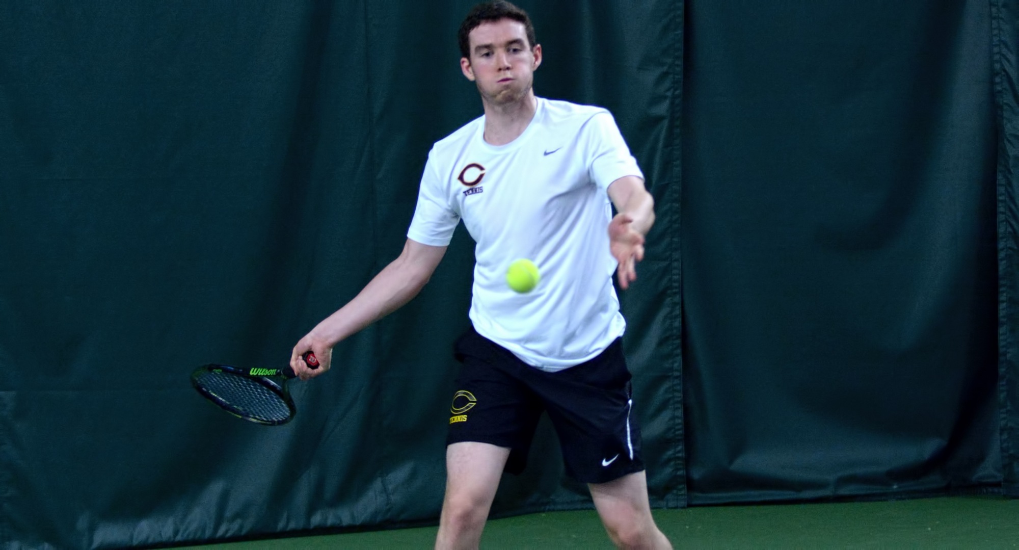 Freshman Erik Porter won his No.2 doubles match 8-2 and then cruised to a 6-4, 6-2 win at No.3 singles in the Cobbers' 9-0 victory over Northwestern.