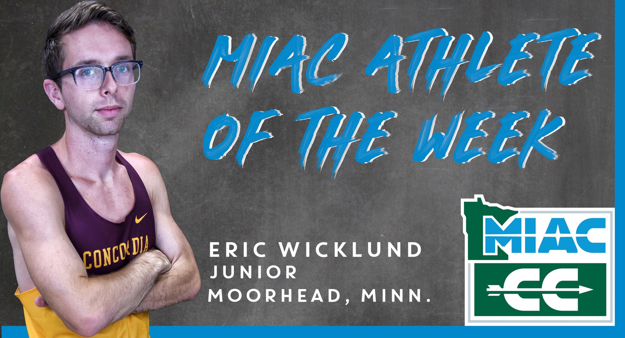 Eric Wicklund was named the MIAC Athlete of the Week after winning the Jamestown Invitational.