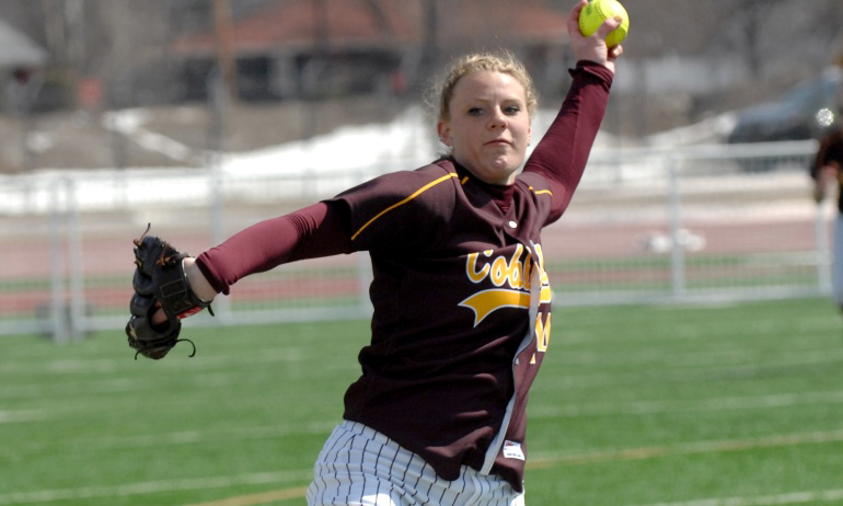 Senior Hilary Rotunda didn't give up an extra base hit and allowed only one earned run in the Cobbers' final game in Florida.