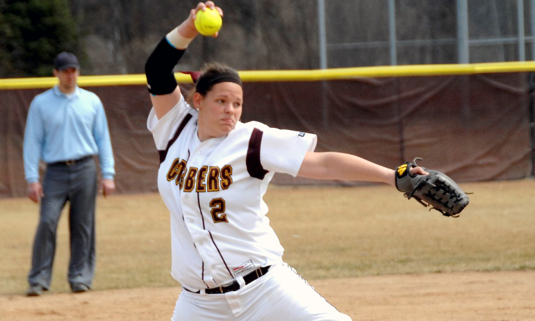 Sophomore Abigail Haraldson earned her first complete-game win of the season in the first day of the Cobber Round Robin Tourney.