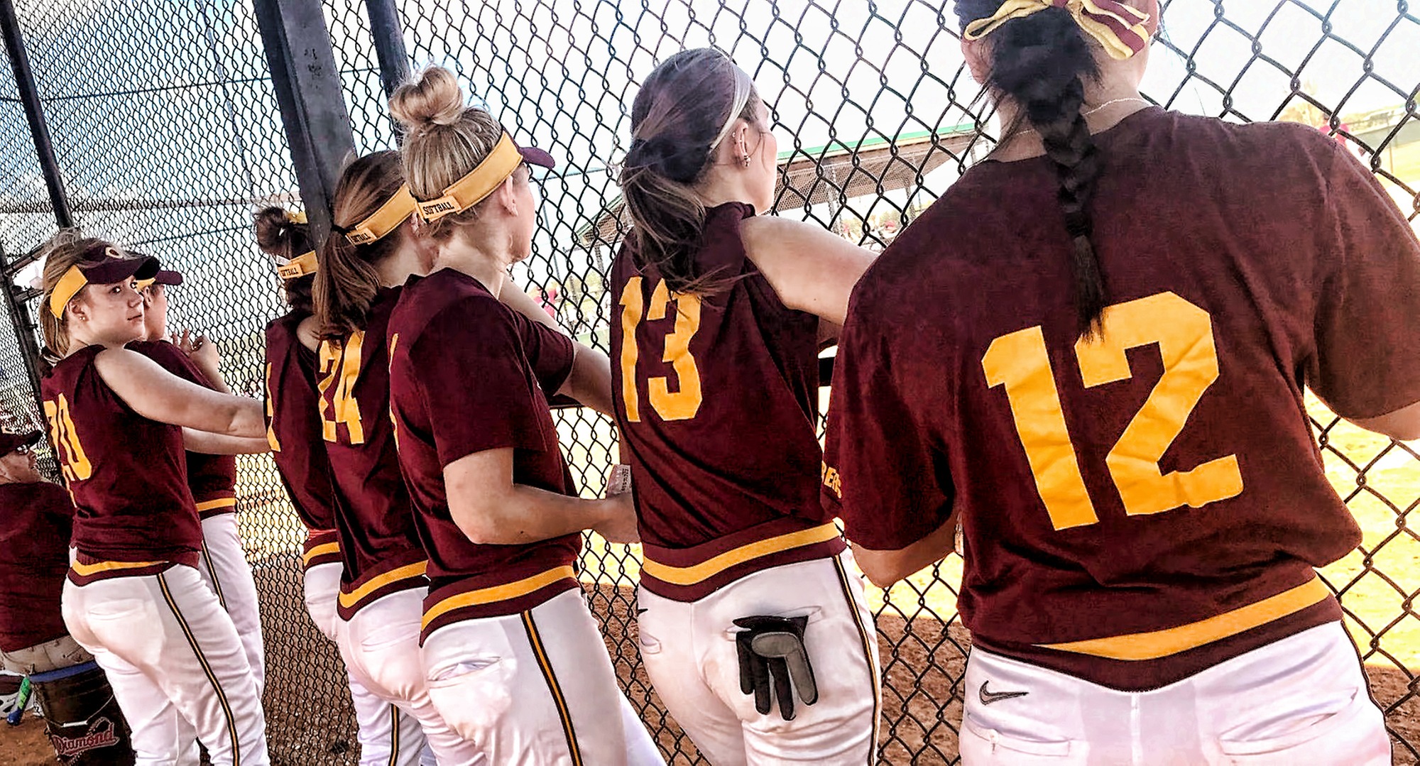 The Cobber bench looks on during the first game of the team's 2018 season in Clermont, Fla.