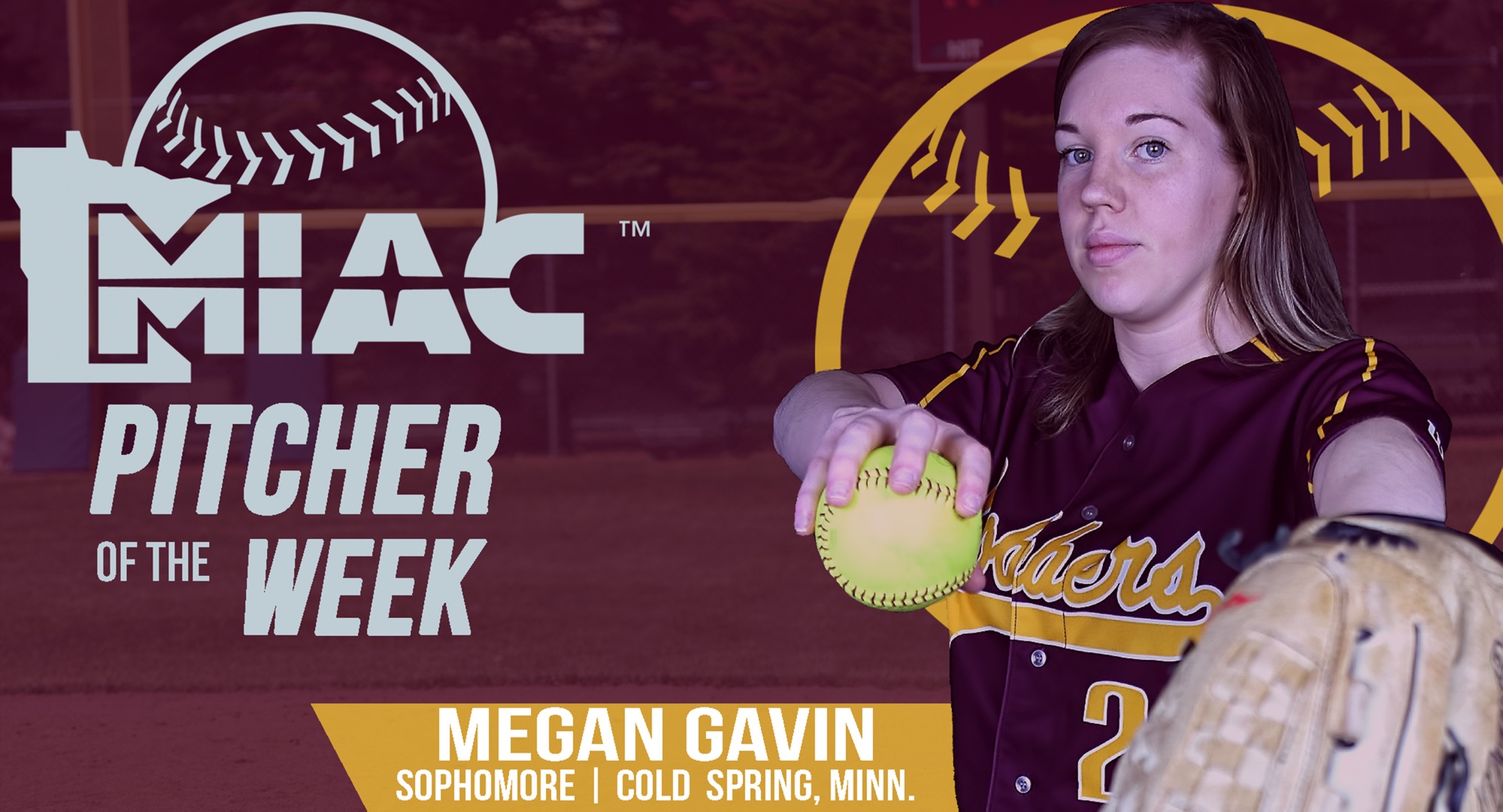 Cobber sophomore Megan Gavin was named the MIAC Pitcher of the Week after going 6-1 in Florida.