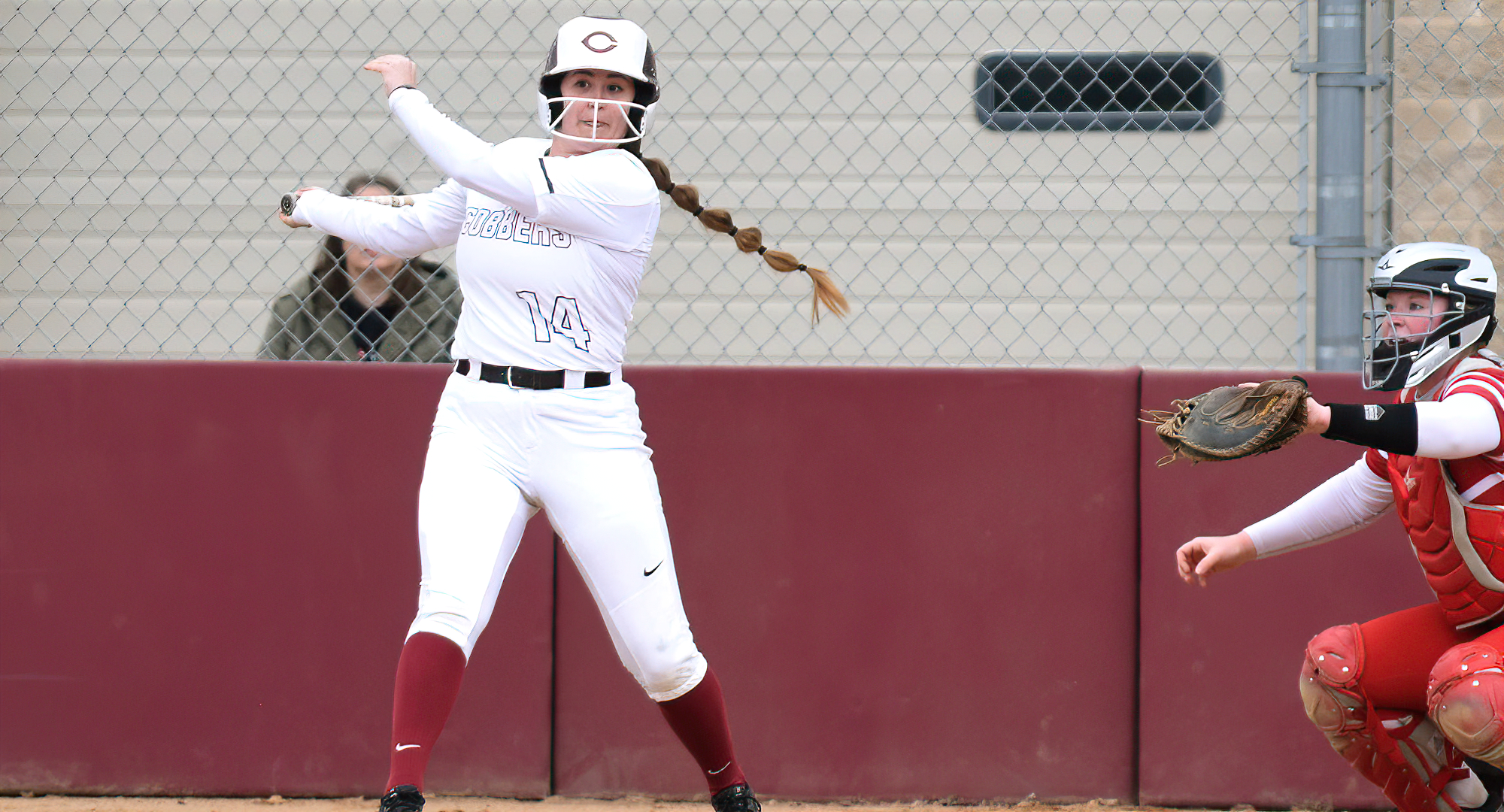 Senior Kate Wensloff went 3-for-3 with a double and an RBI in the second game of the Cobbers' doubleheader at Hamline.
