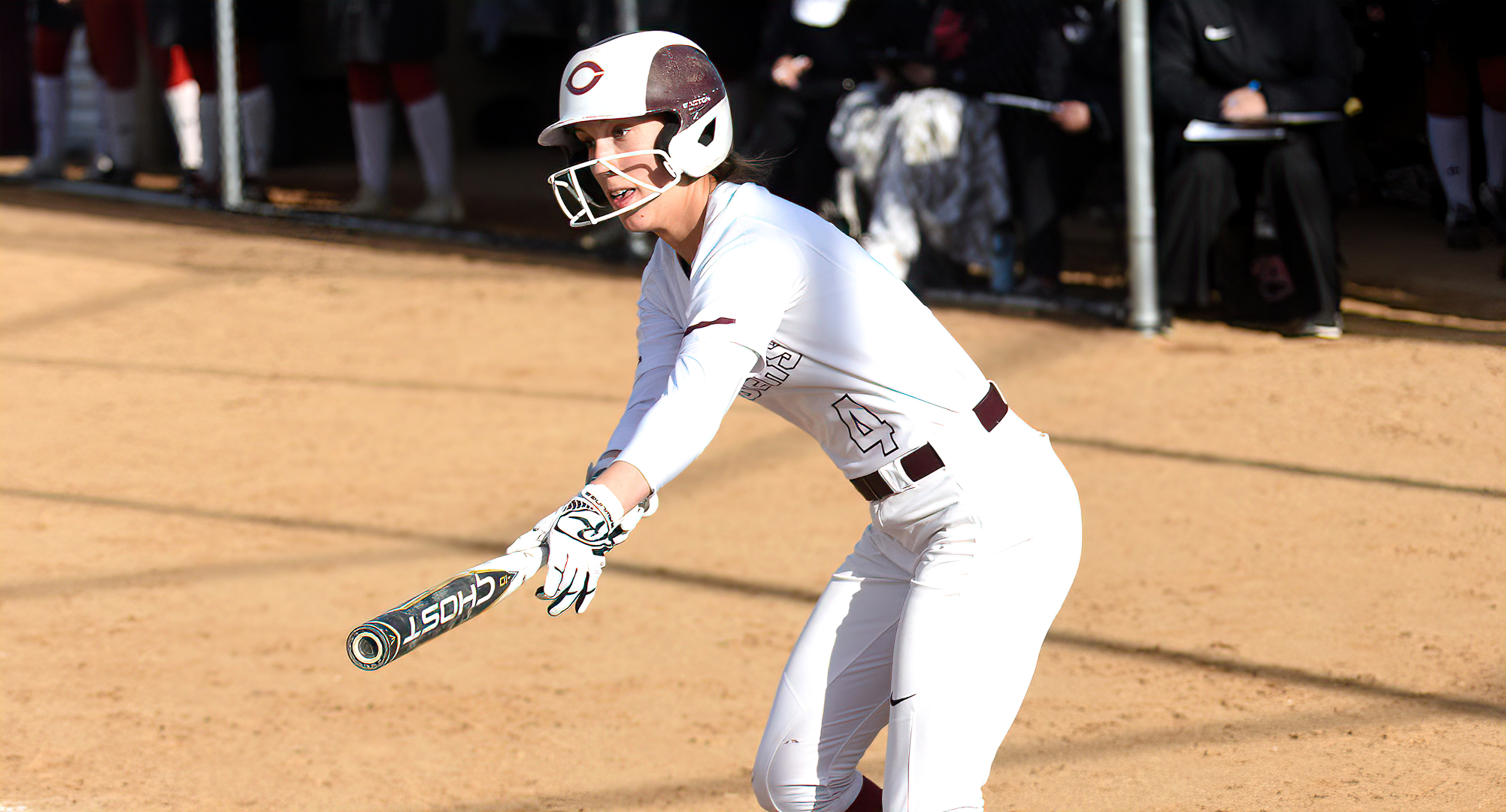 Senior Rosie Unglaub was 2-for-2 in the Cobbers' first game on Sunday against Allegheny and scored the team's lone run.