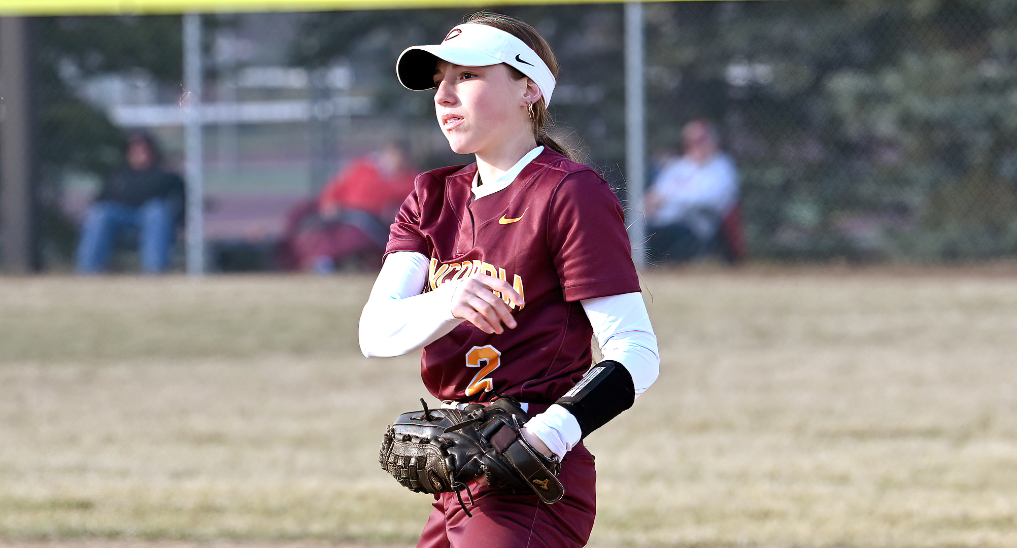 Jillian Martinez was one of three Cobber first-year players to drive in runs in Concordia's doubleheader at St. Catherine.