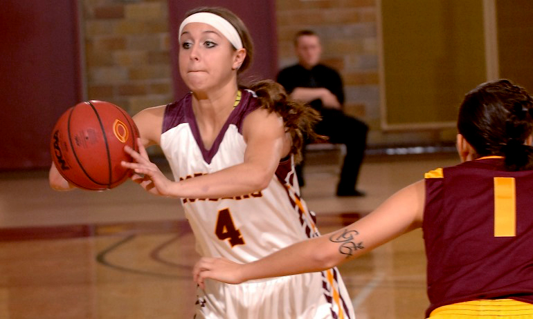 Sophomore guard Emma Peterson led Concordia with nine points in the season opener at Jamestown.