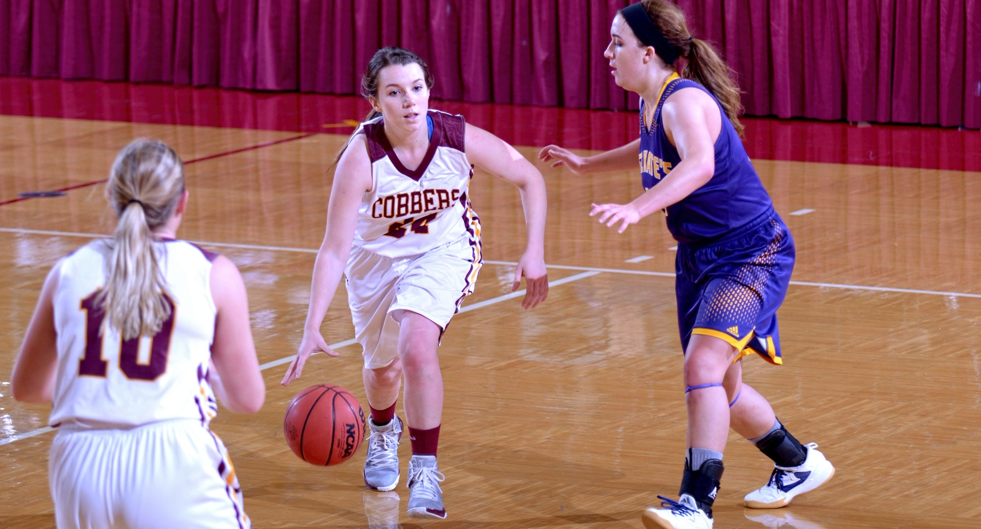 Junior Cassidy Rahman had a career-high 10 rebounds in the Cobbers' game at St. Catherine.