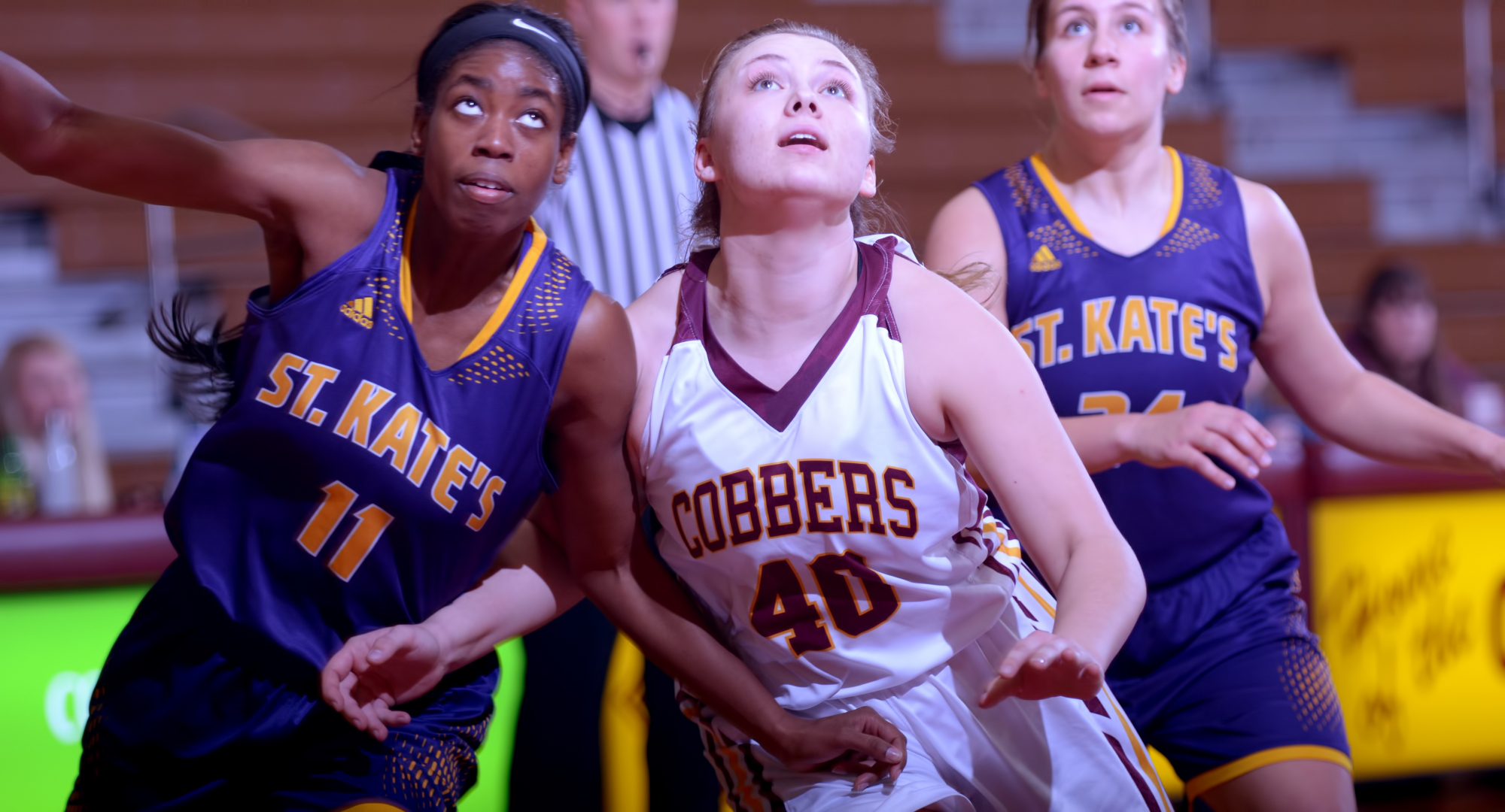 Sophomore Mira Ellefson had a game-high 14 points and helped the Cobbers beat St. Olaf 65-46 in Northfield.
