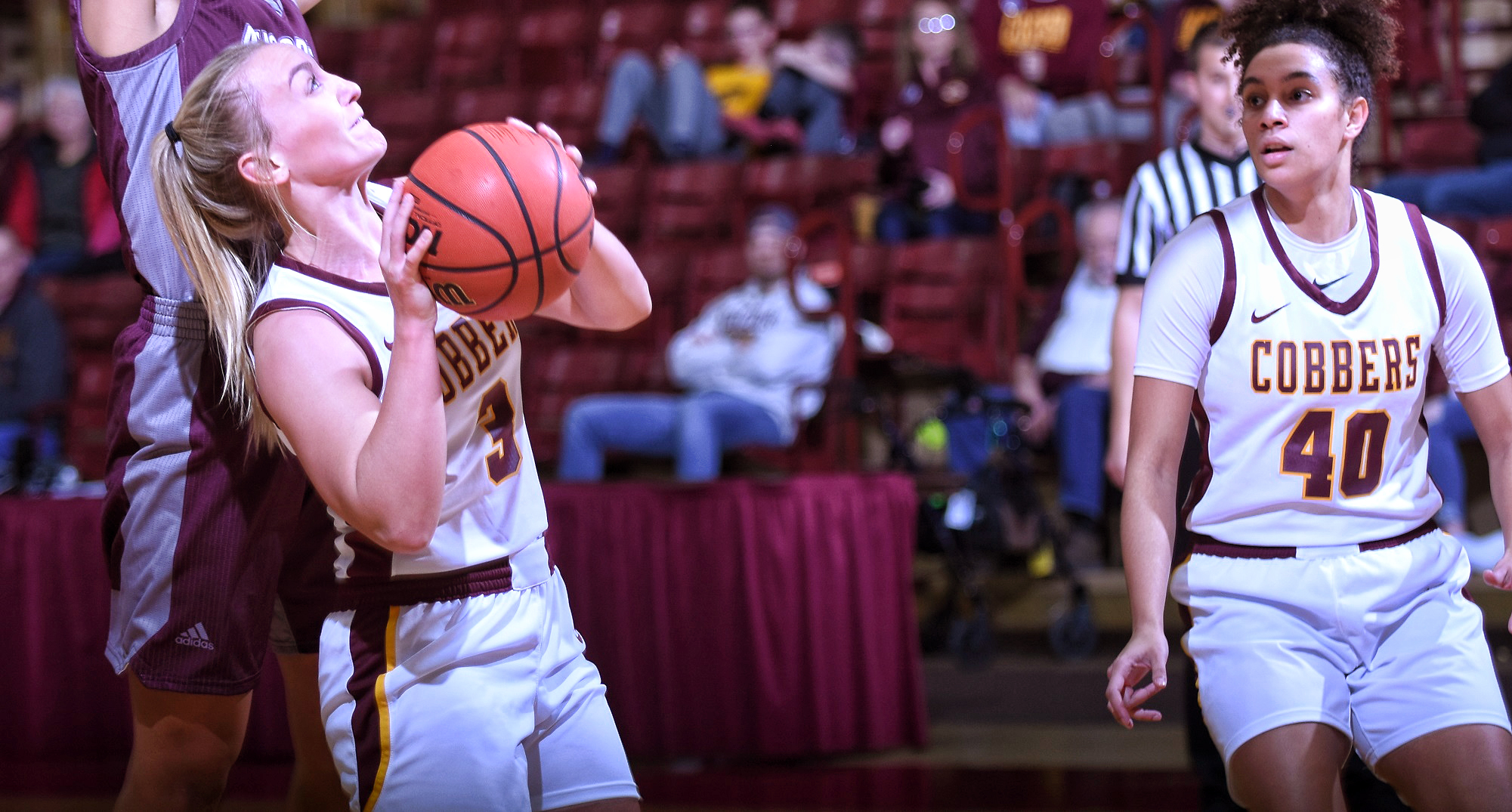 Autumn Thompson was one of four players who had at least 10 points in the Cobbers' win at St. Mary's. She had 14 points and added five rebounds and four assists.