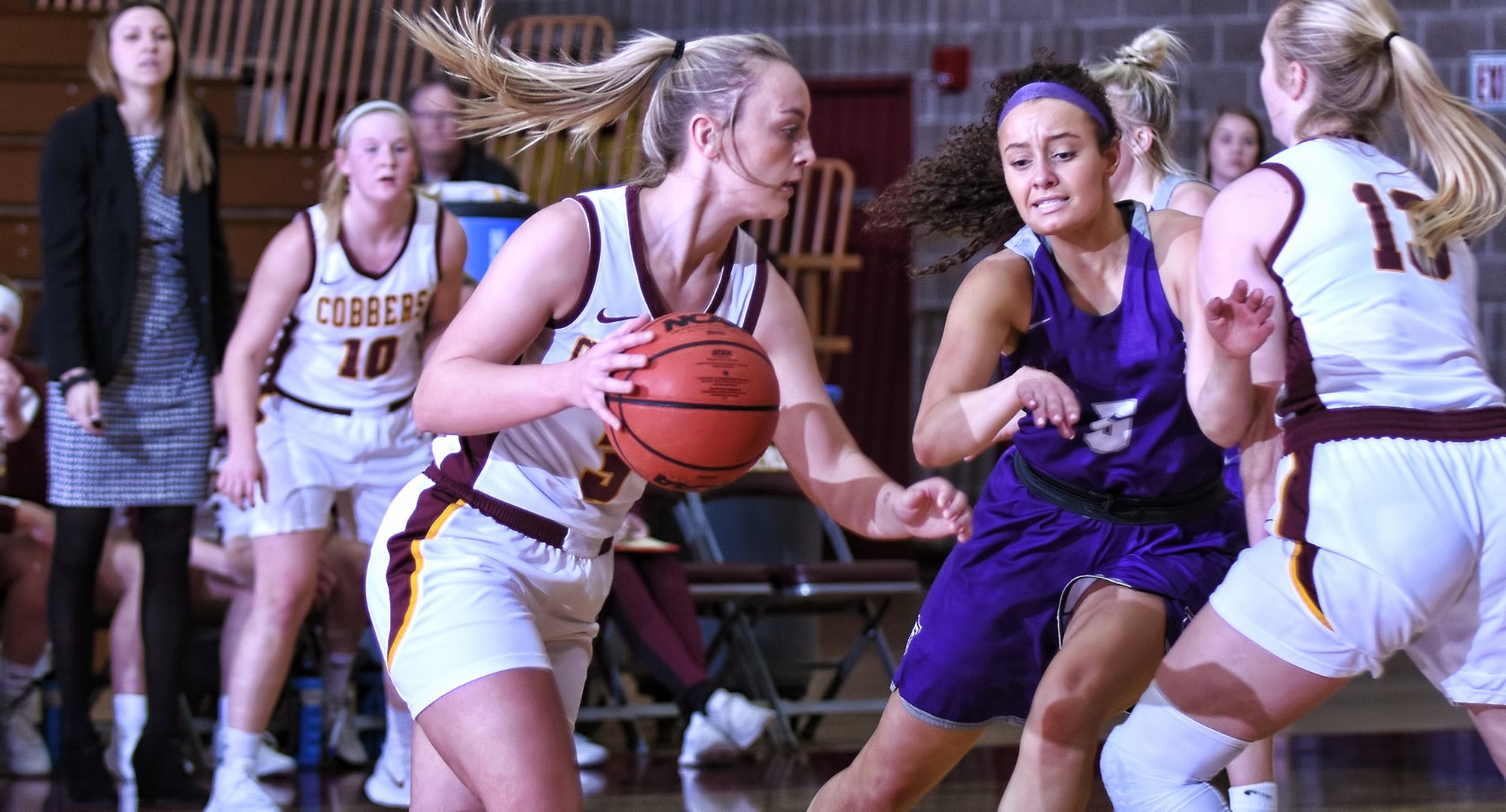 Sophomore Autumn Thompson had a career-high 23 points in the Cobbers' game at St. Catherine.