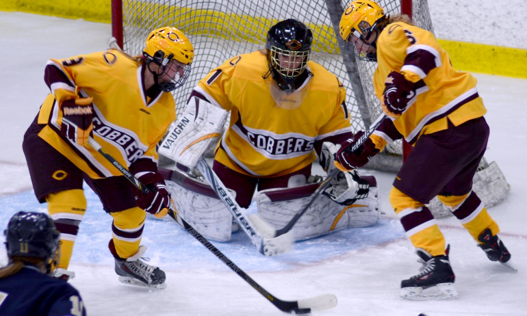 Concordia sophomore goalie Andrea Klug made 20 saves to earn her first win of the season.