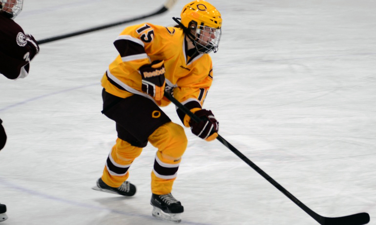 Senior Erin McNeill scored her first collegiate goal in the Cobbers' 8-0 win at St. Olaf.