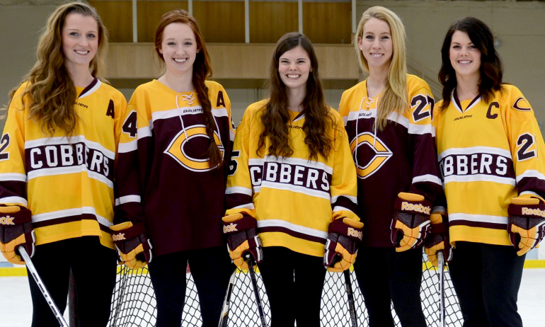 The five Cobber seniors were honored before the game with St. Mary's and then accounted for all three goals in a 3-2 win.