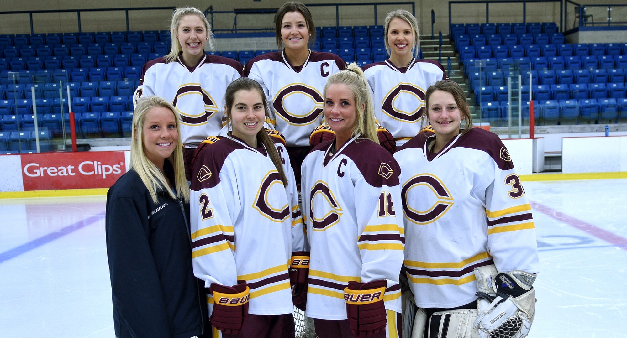 The Cobber seniors and their parents were honored before the last game of the season.