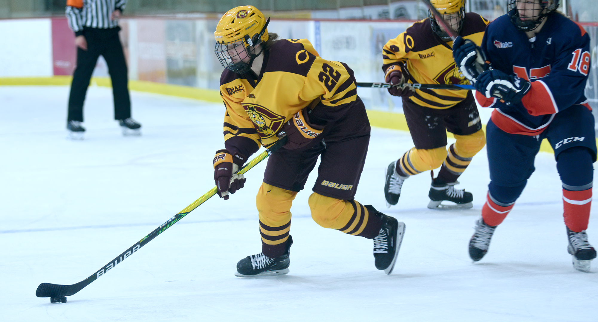 Freshman Morgan Sauvageau had two goals, including her first-ever collegiate score, and helped the Cobbers beat Finlandia 8-0 in the series opener.