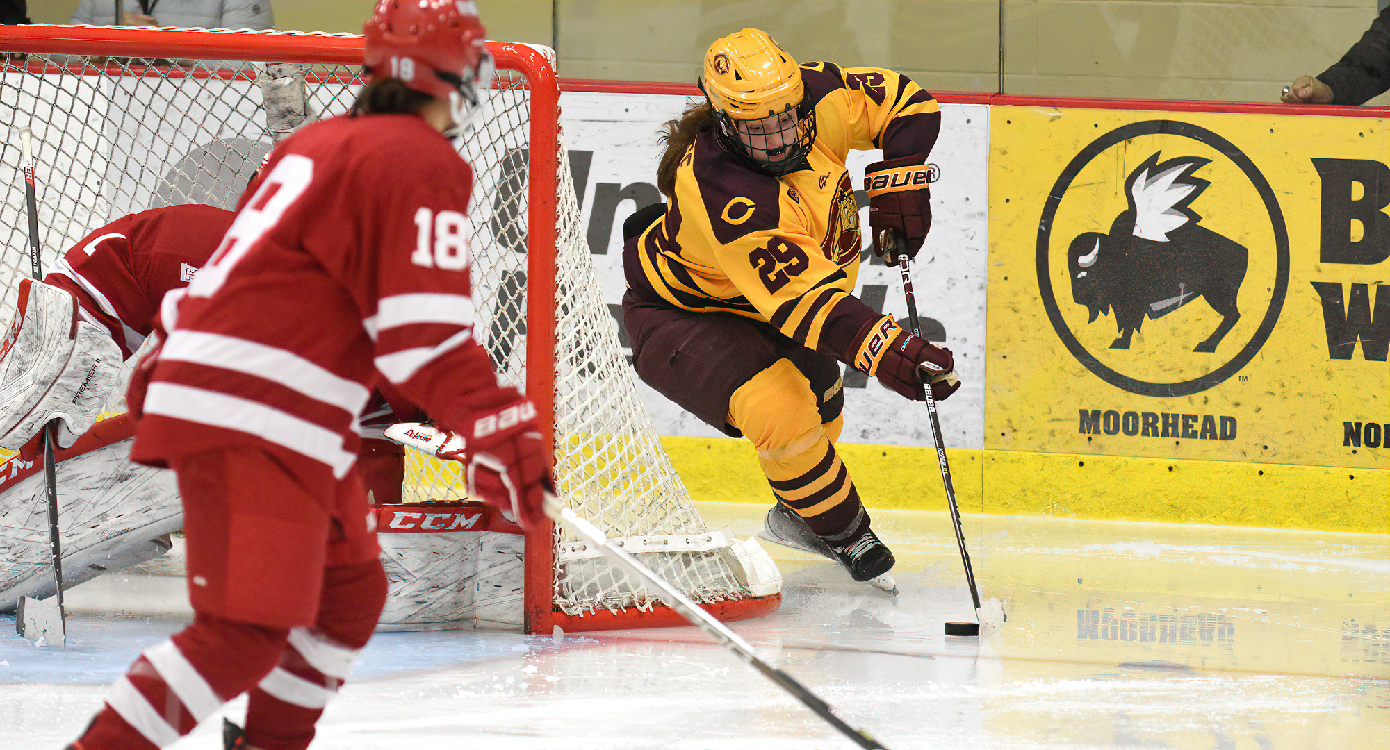 Junior Jerica Friese scored both of the Cobbers' goals in the team's series finale at St. Catherine. She now has a team-leading six goals for the year.