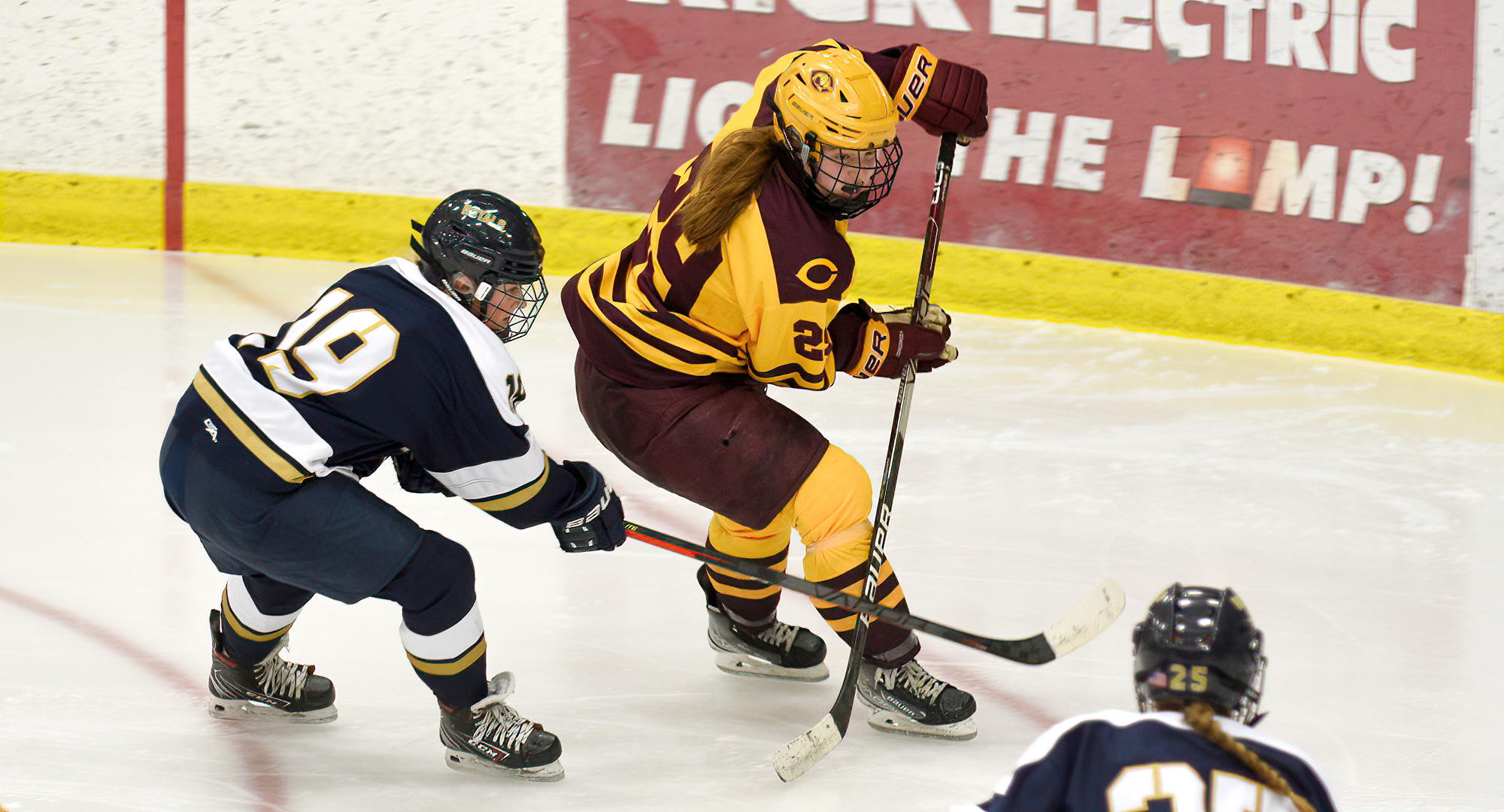 Jerica Friese scored one of the Cobbers' two goals in their series finale at Bethel. She had two goals in the series.