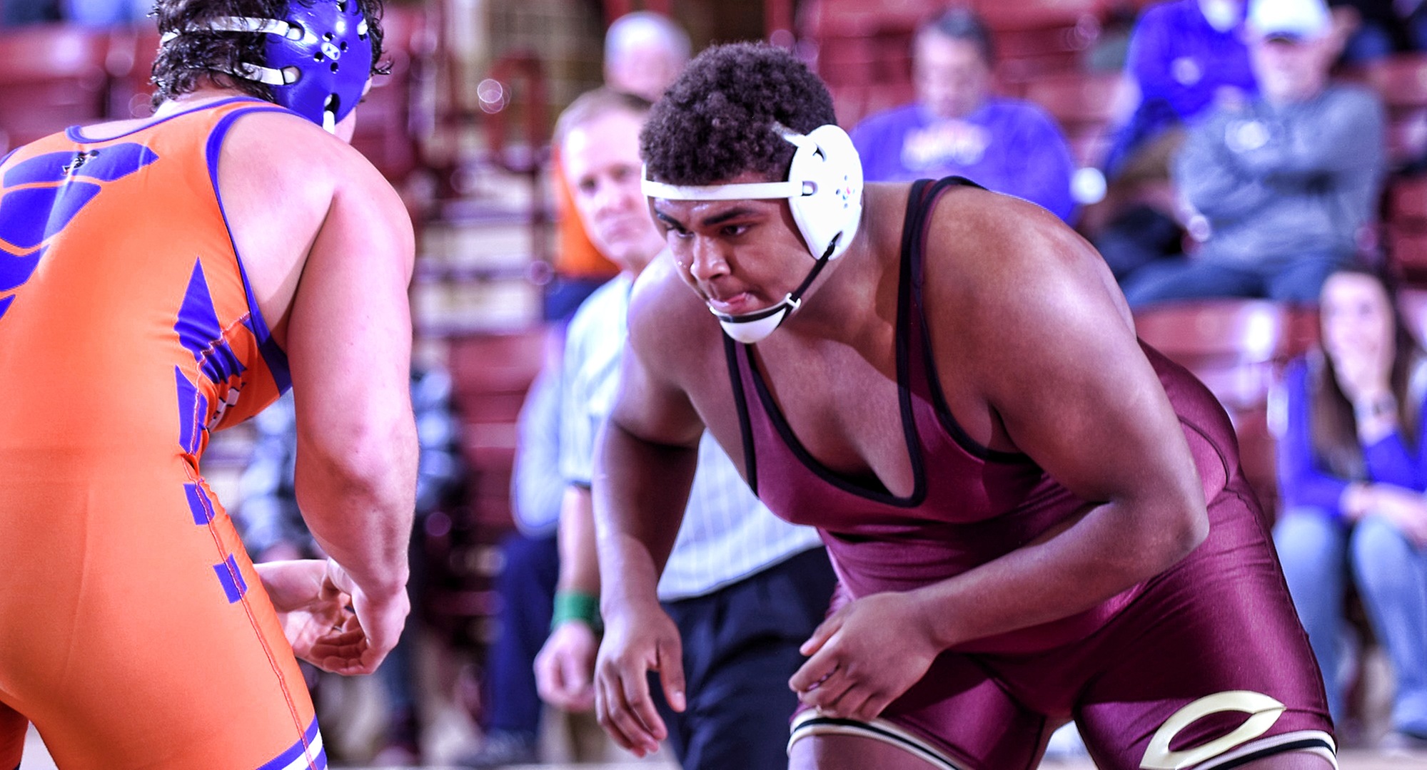 Freshman Noah Carter finished off the Cobbers' 31-12 win over St. John's with a pin at the 6:21 mark.