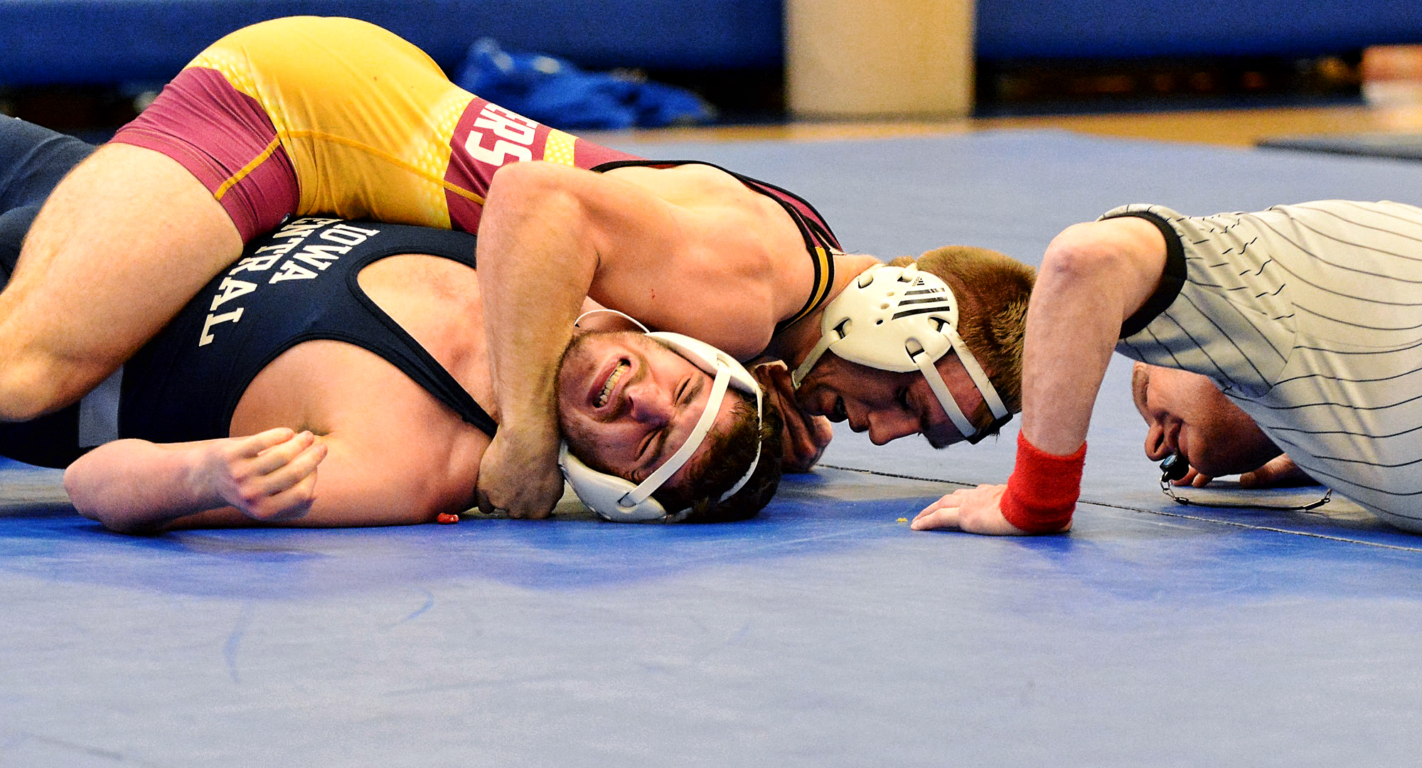 The Cobber wrestling team competed in the Don Parker BluGold Open. (Photo courtesy of Mike Gravdahl)