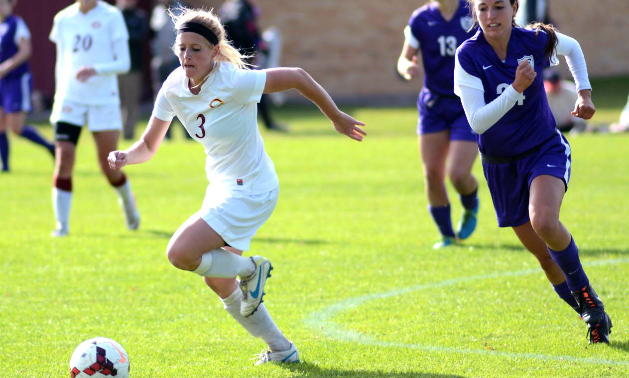 Senior Morgan Holm scored her third goal of the season in the Cobbers' 4-1 loss at St. Thomas.