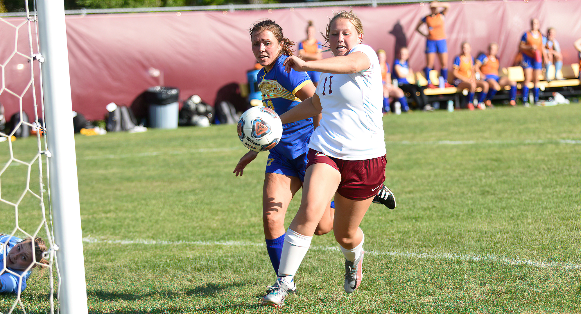 Sophomore Lindsey Hildenbrand scored the game-winning goal in overtime in the Cobbers' 1-0 victory over Bethel in Arden Hills.