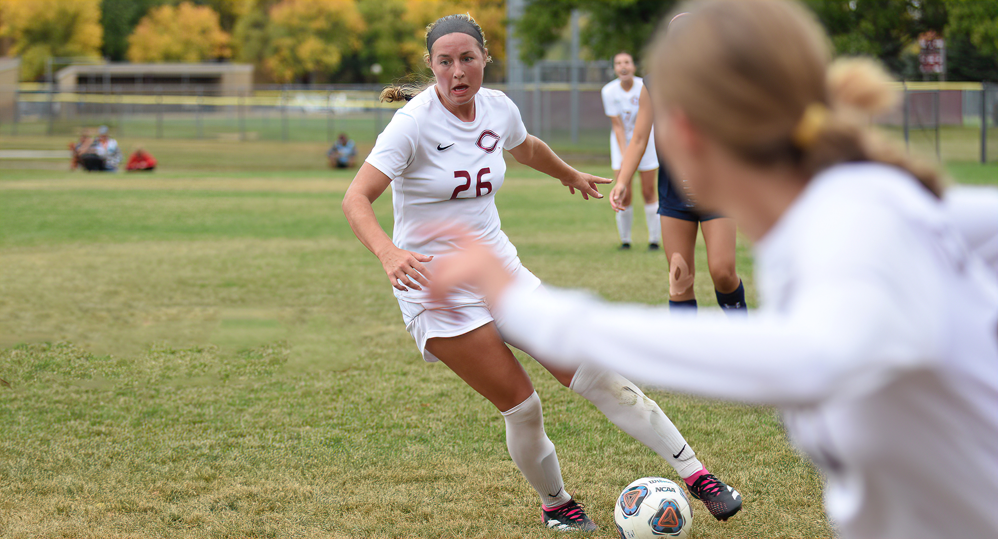 Senior Sophia Robinson scored the game-winning in the Cobbers' 2-1 win at Bethel. The victory moves CC into the final MIAC playoff spot.