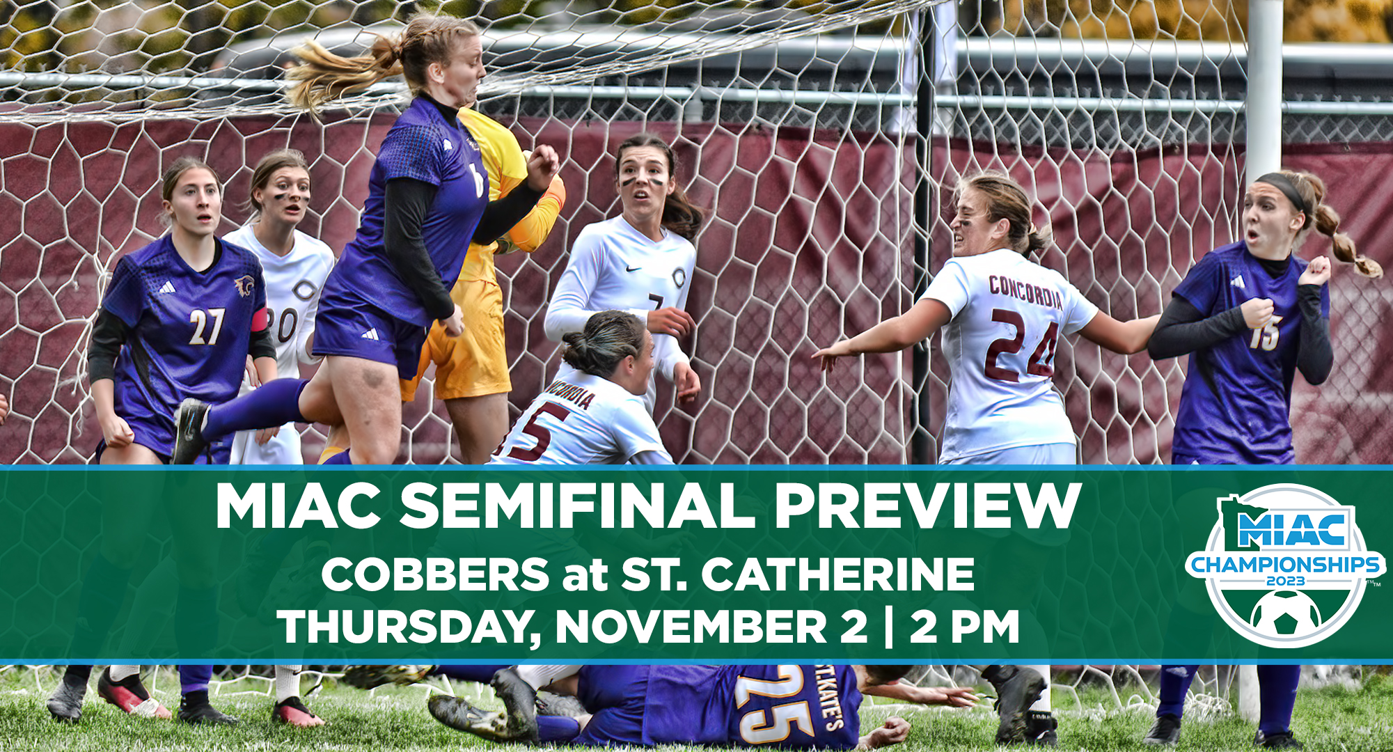 Concordia faces St. Catherine in the semifinals of the MIAC playoffs. The two teams battled to a 1-1 tie in their regular-season match-up in Moorhead.