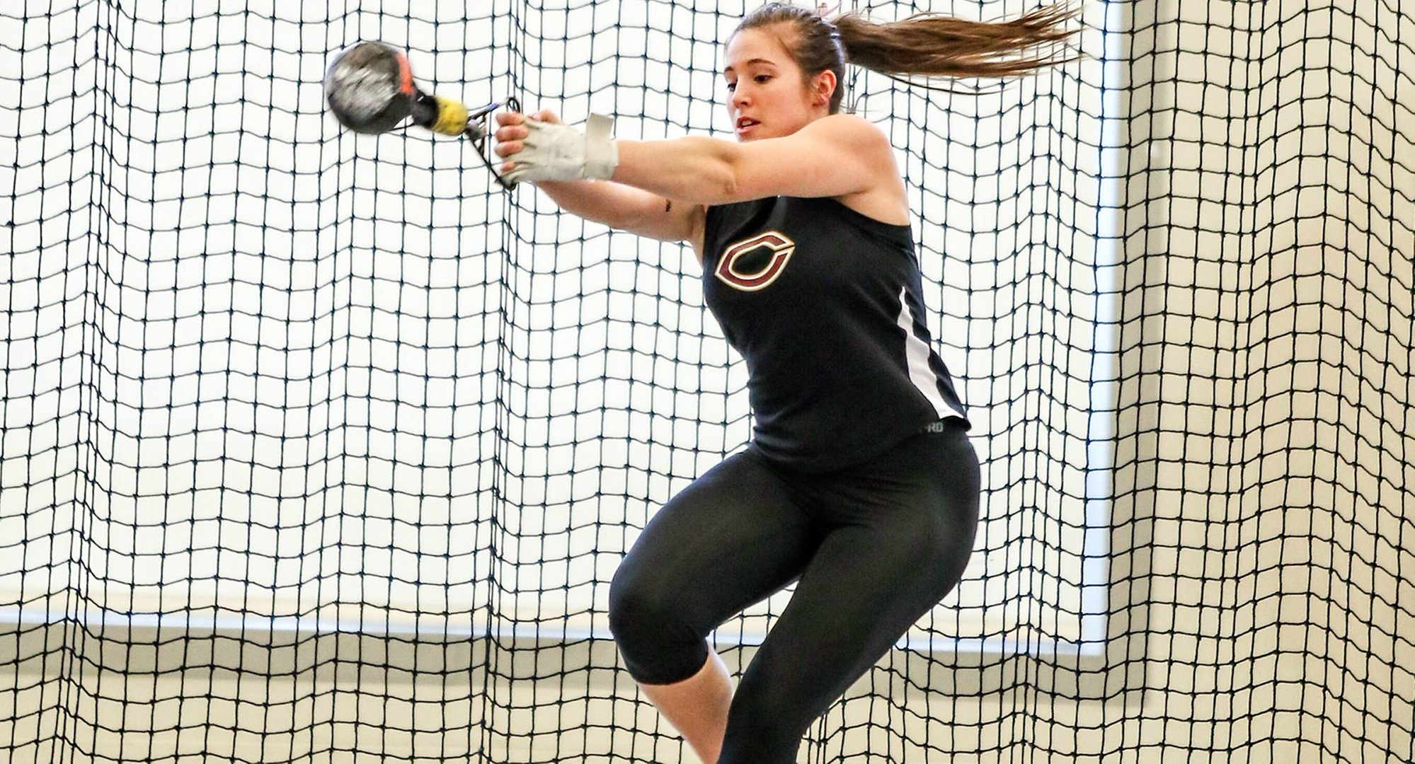 Junior Mandy Mercil was the only event winner for the Cobbers at the Hamline Invite as she claimed first place in the shot put. (Photo courtesy of Nathan Lodermeier)