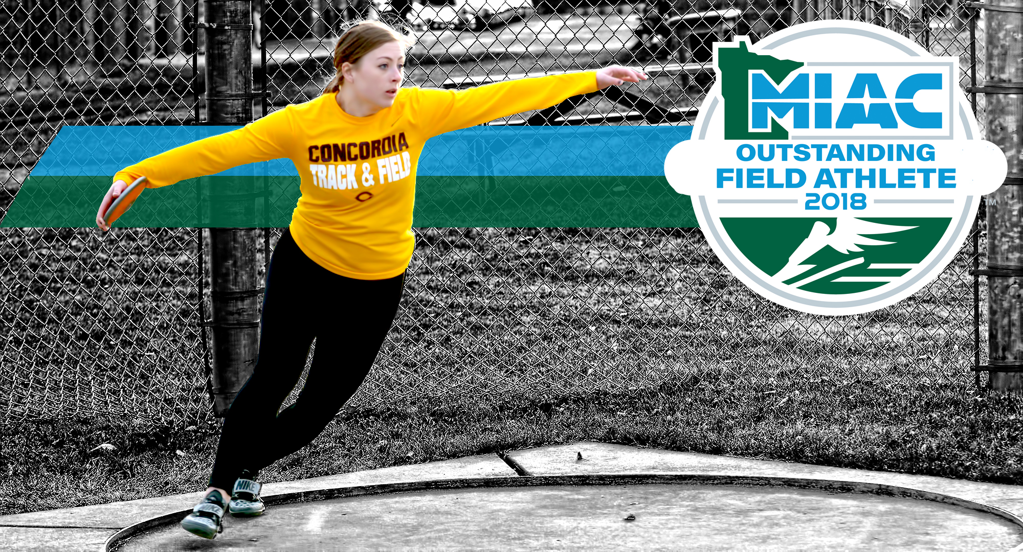 Senior Bailey Hovland was named the MIAC Most Outstanding Field Athlete for finishing in the Top 4 in the hammer, discus and shot put at the conference outdoor meet.