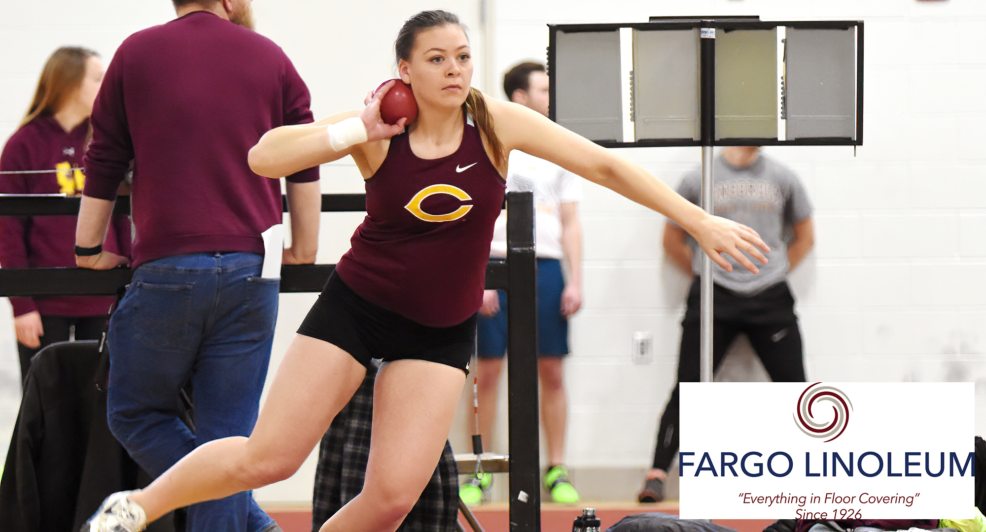 Junior Cayle Hovland won the shot put and was second in the weight throw in the season-opening NDSU Bison Open.