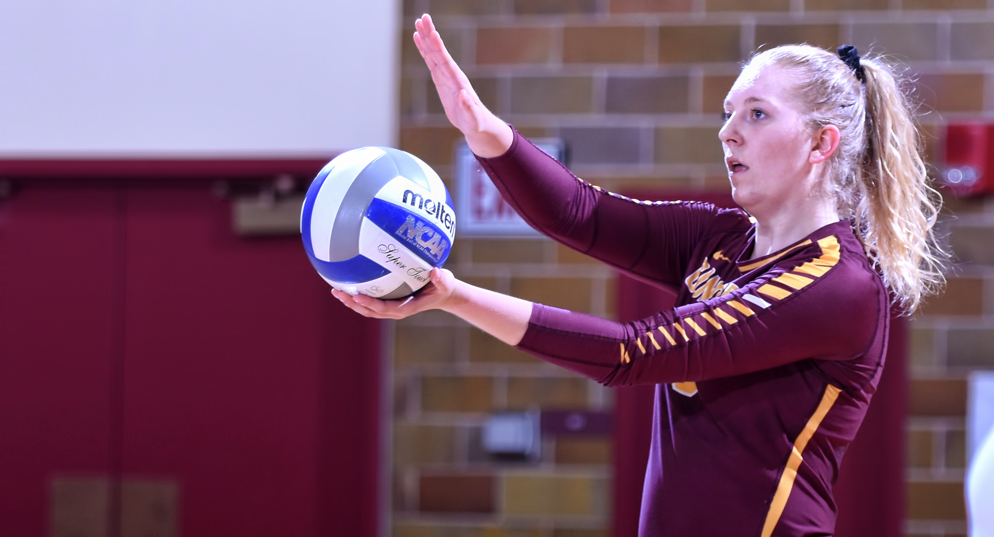 Senior Brianna Carney led the Cobbers in kills, attack percentage and blocks in the final match of her career.